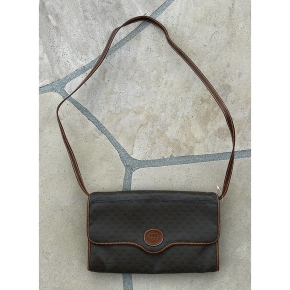 Authentic Vintage Gucci Micro GG Clutch Hand Bag Shoulder Bag Crossbody 2way - Picture 1 of 11